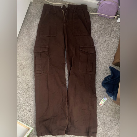 Never Worn Brown Cargo Pants - Picture 2 of 4